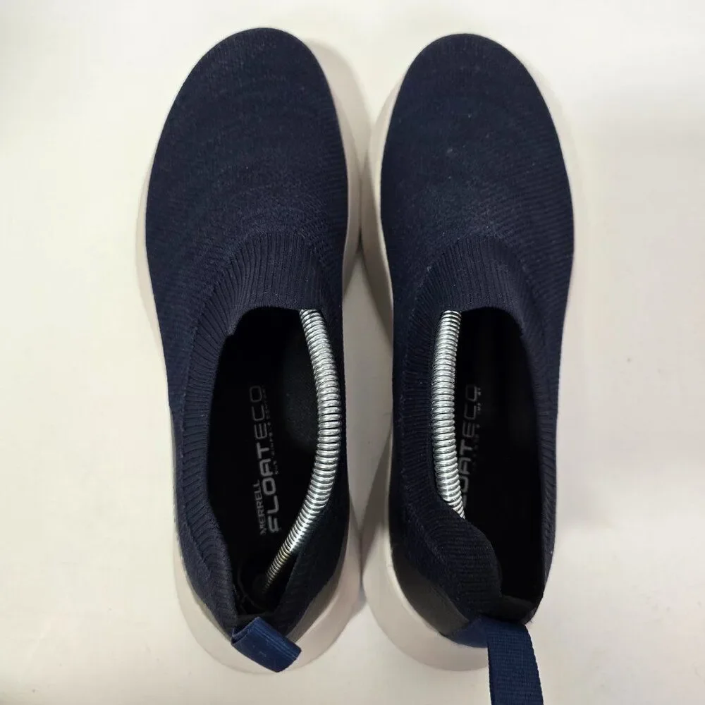 Merrell FloatEco Cloud Moc Moccasin Navy Slip On Kint Shoes J003227 Sz 8.5